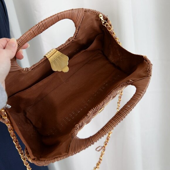 Handmade Vintage Wicker Sculptural Purse - Picture 6 of 6